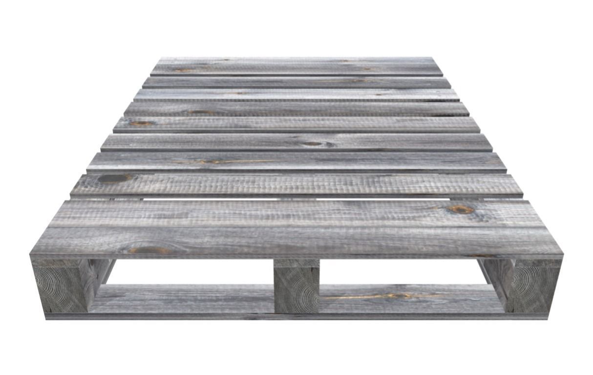 Low-Poly Weathered Wood Pallet Low-poly 3D model_2