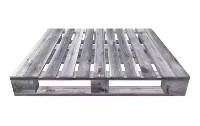 Low-Poly Weathered Wood Pallet Low-poly 3D model