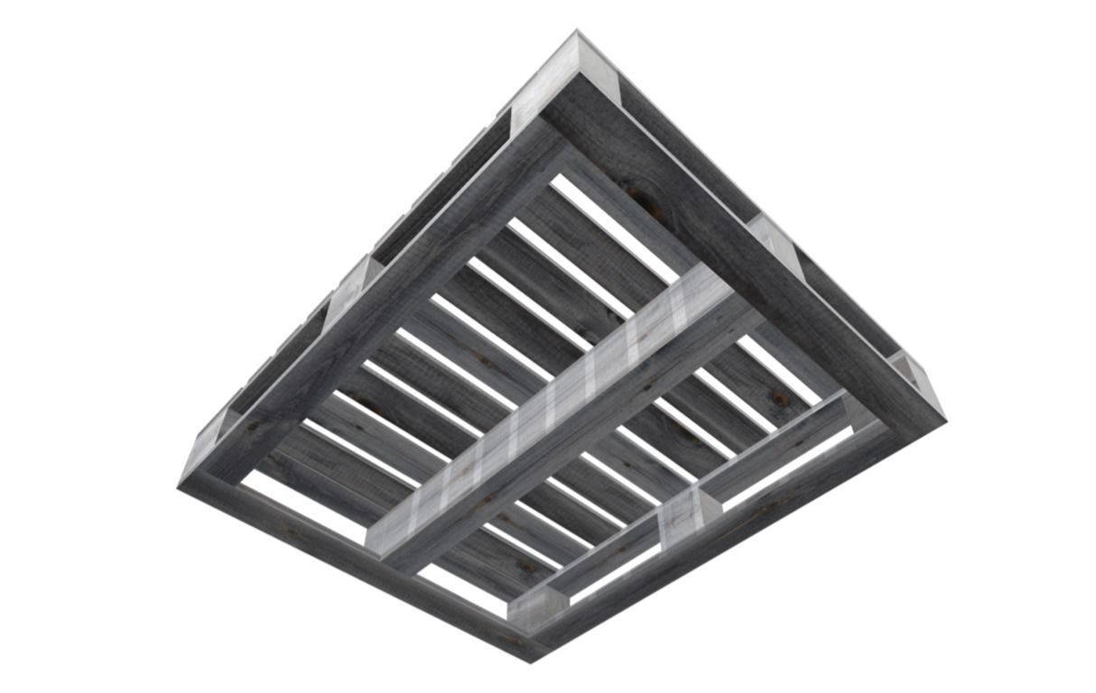 Low-Poly Weathered Wood Pallet Low-poly 3D model_8