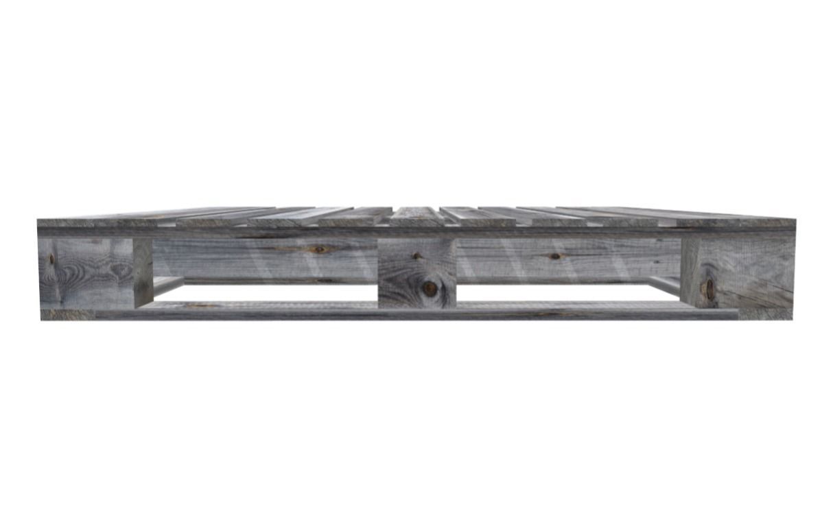 Low-Poly Weathered Wood Pallet Low-poly 3D model_4