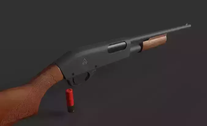 Remington 870 Classic Low-poly 3D model