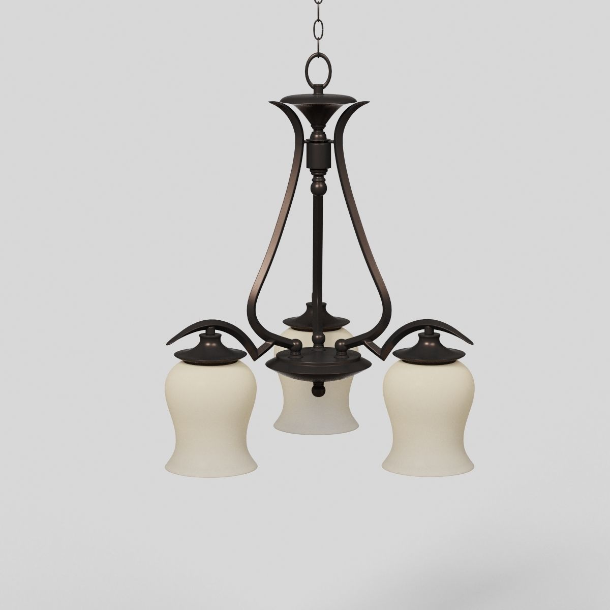 Light Bronze Chandelier 3D model_4