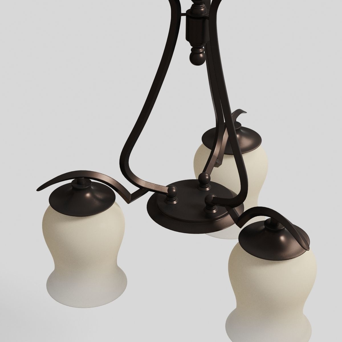 Light Bronze Chandelier 3D model_5