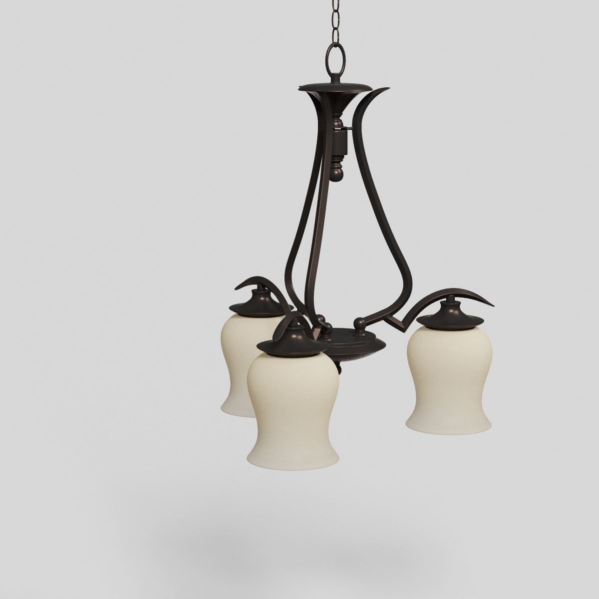 Light Bronze Chandelier 3D model_3