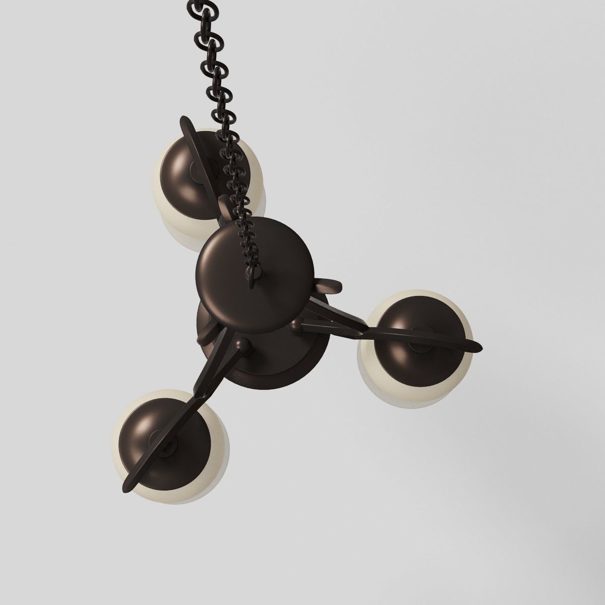Light Bronze Chandelier 3D model_6