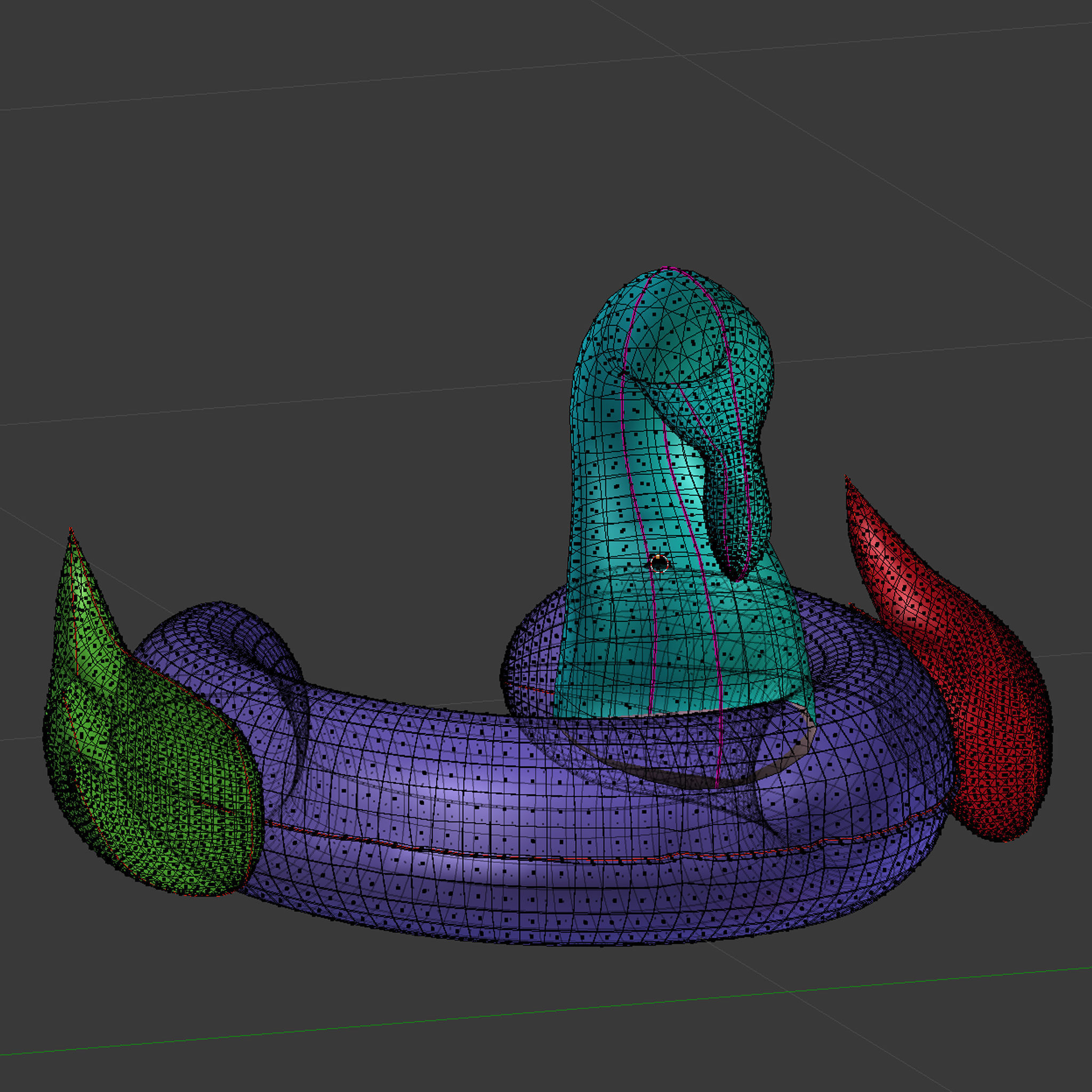 Duck Swim Floaty Toy 3D model_1