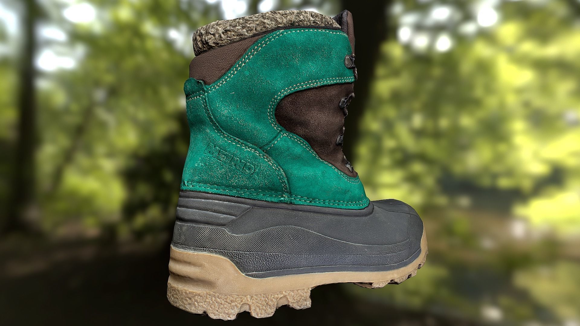 Boot lowpoly footwear Low-poly 3D model_2