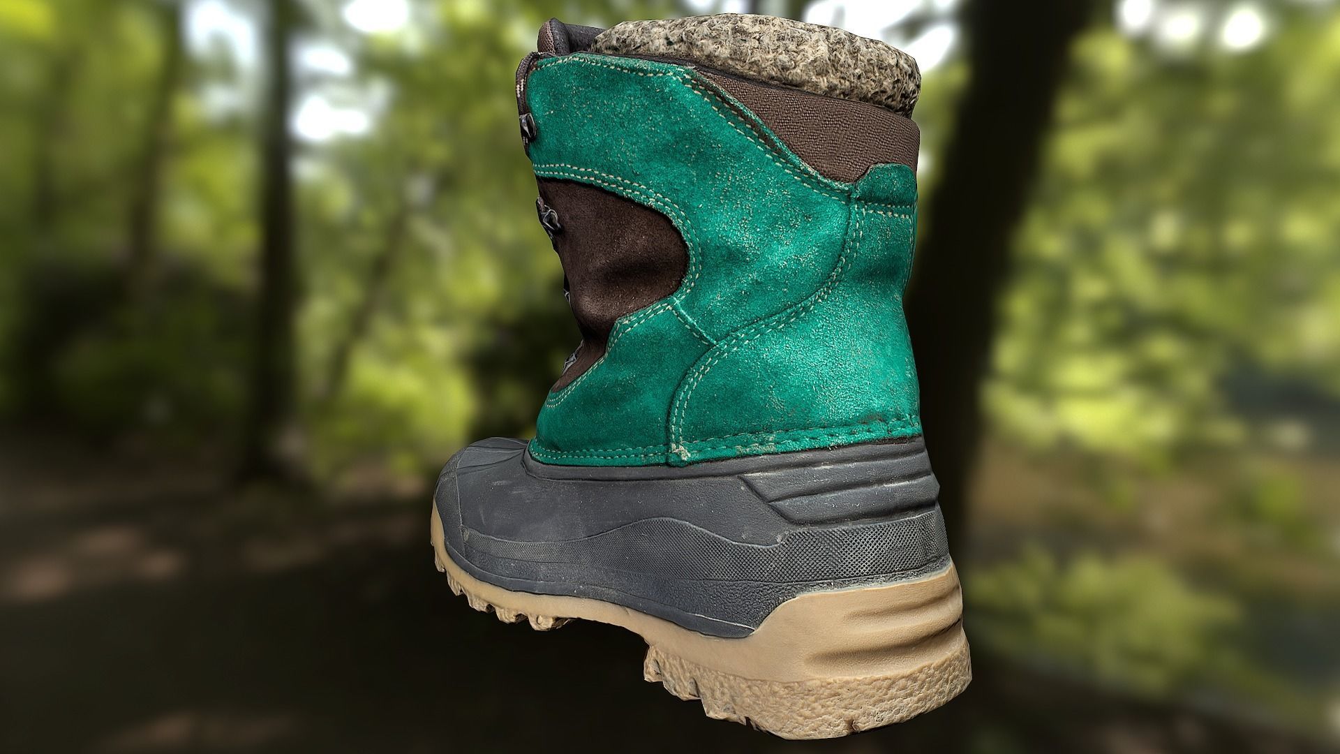Boot lowpoly footwear Low-poly 3D model_3