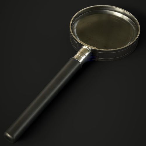 Magnify Glass Low-poly 3D model