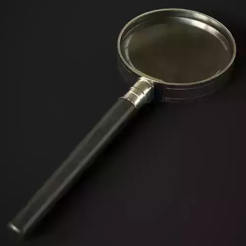 Magnify Glass Low-poly 3D model