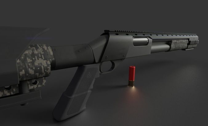 Remington 870 Tactical  Low-poly 3D model
