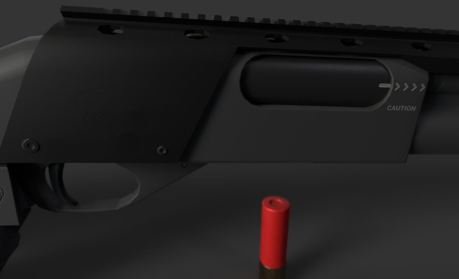 Remington 870 Tactical  Low-poly 3D model_4