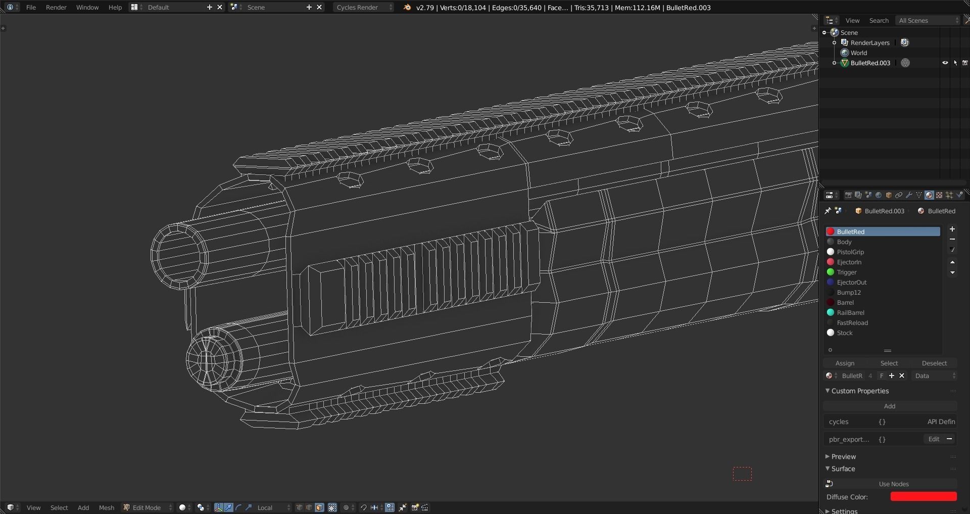 Remington 870 Tactical  Low-poly 3D model_13