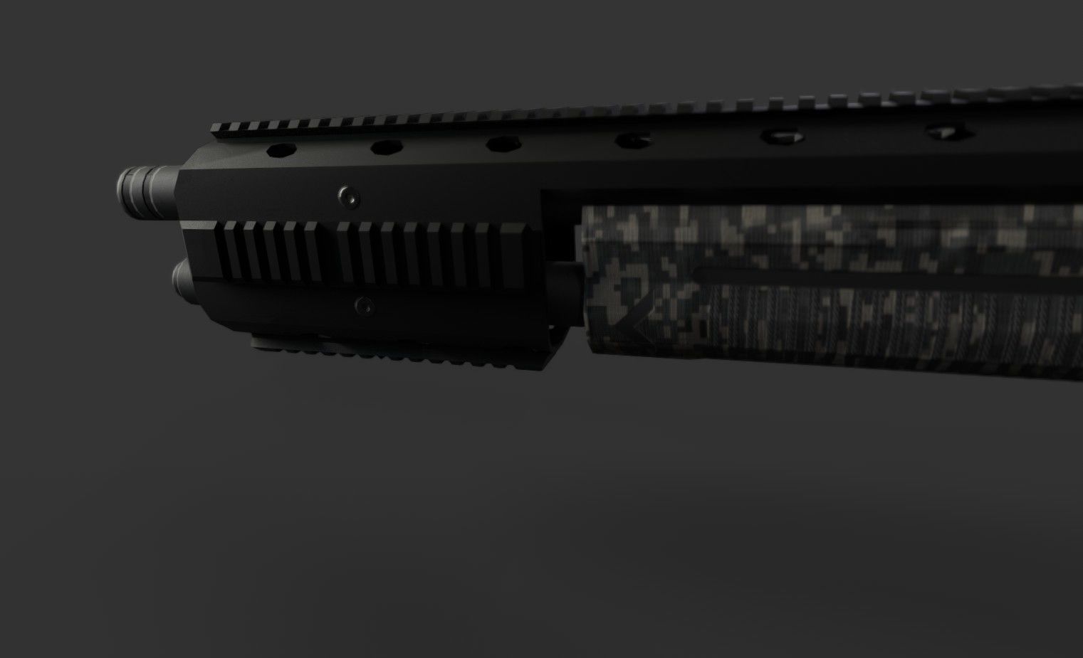 Remington 870 Tactical  Low-poly 3D model_8