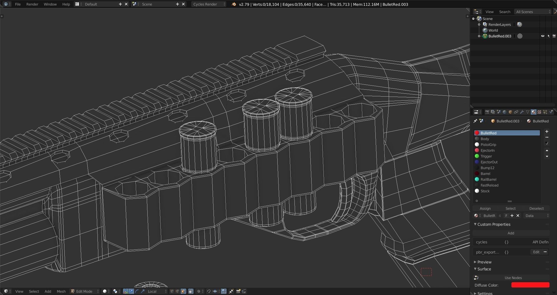 Remington 870 Tactical  Low-poly 3D model_14