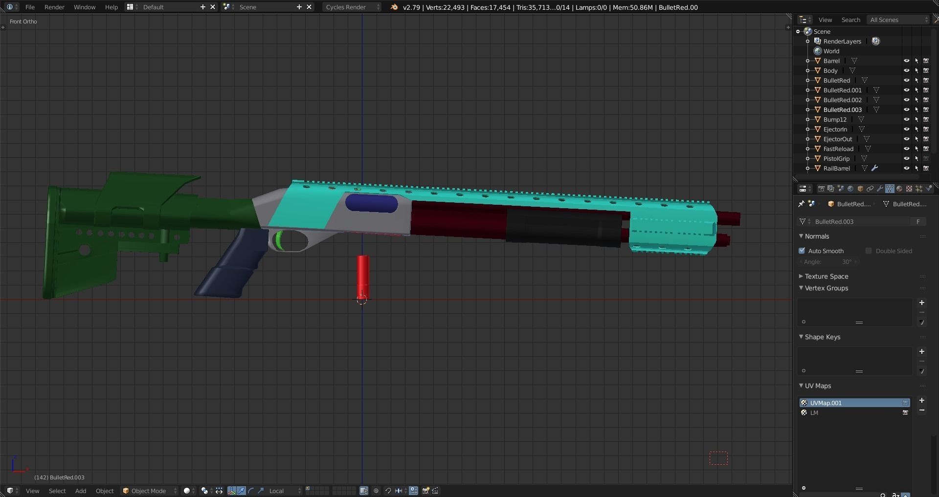 Remington 870 Tactical  Low-poly 3D model_11
