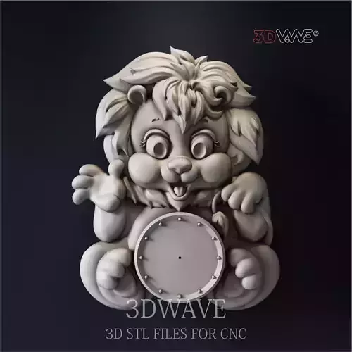 LION WALL CLOCK 3D model