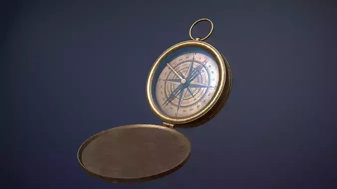 Old Compass game-ready asset