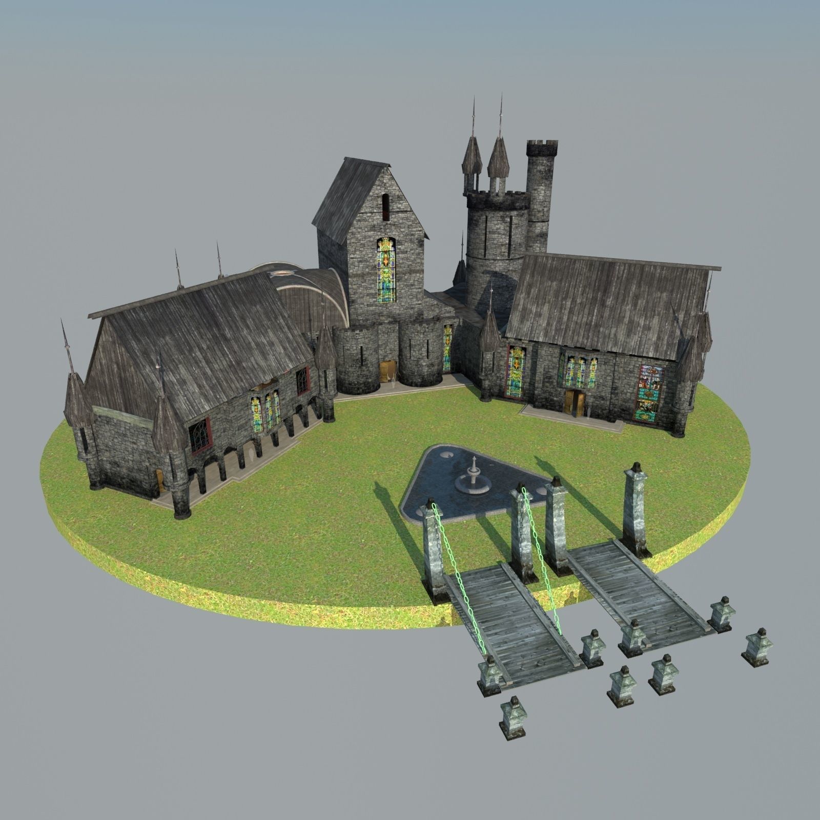 castle Free 3D model_0