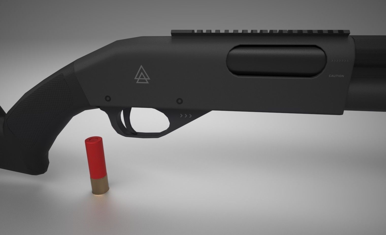 Remington 870 Tactical Low-poly 3D model_6