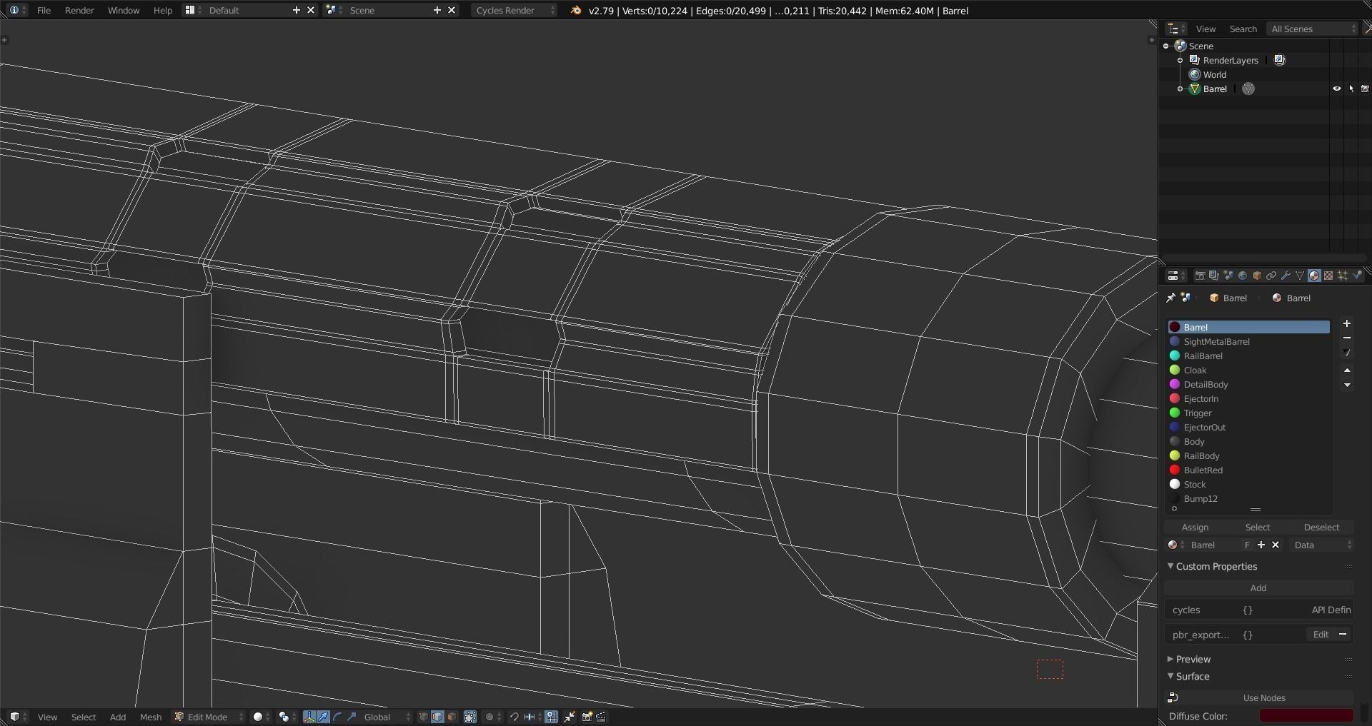 Remington 870 Tactical Low-poly 3D model_11