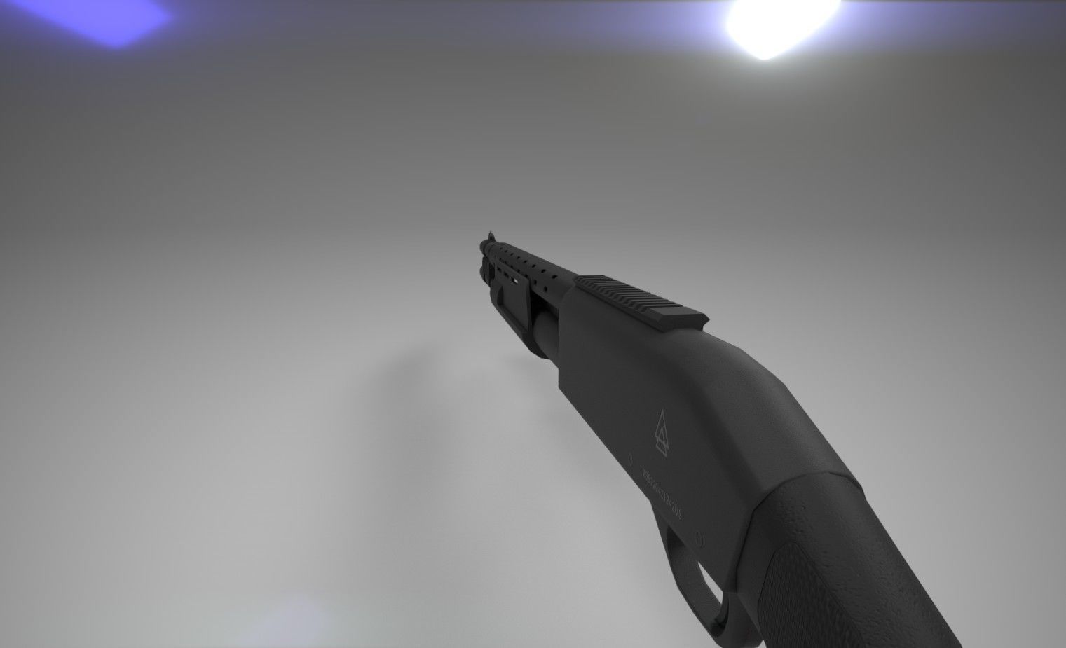 Remington 870 Tactical Low-poly 3D model_3