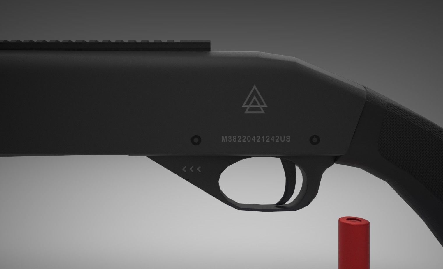 Remington 870 Tactical Low-poly 3D model_8