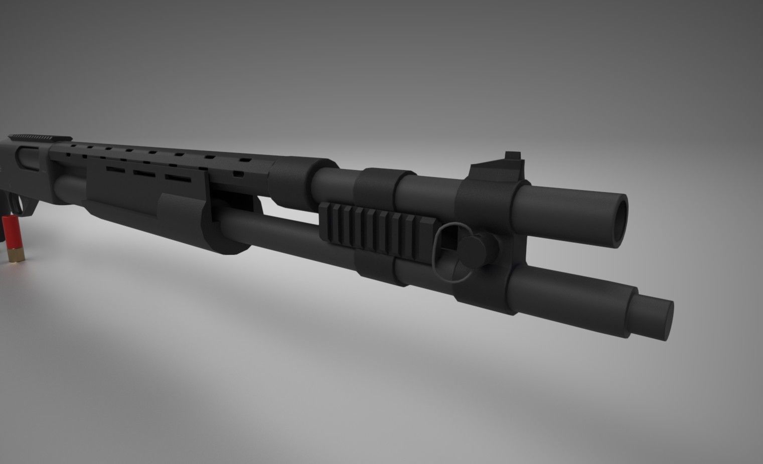 Remington 870 Tactical Low-poly 3D model_4