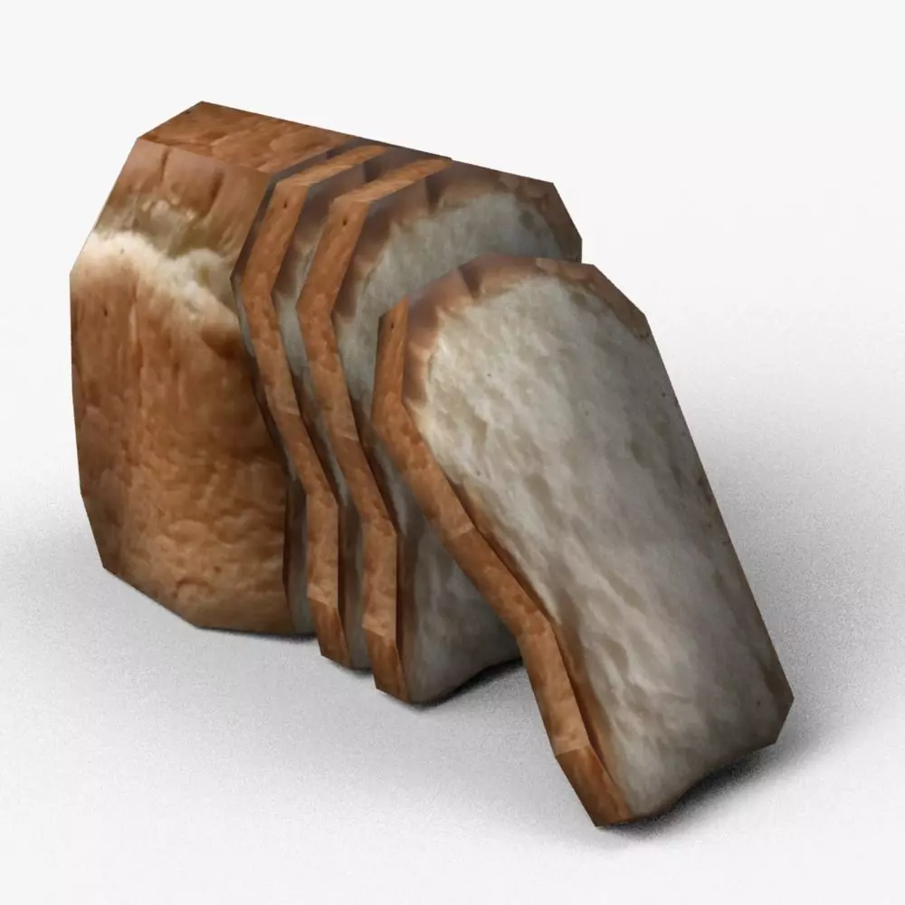 Bread Free low-poly 3D model_0