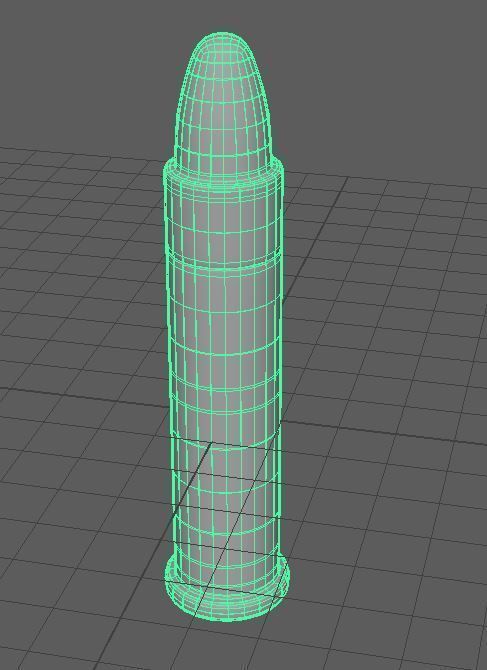 22 Caliber rifle round UE4 ready 3D model_3