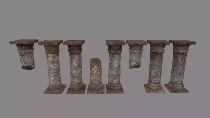 pillar set of four stone columns