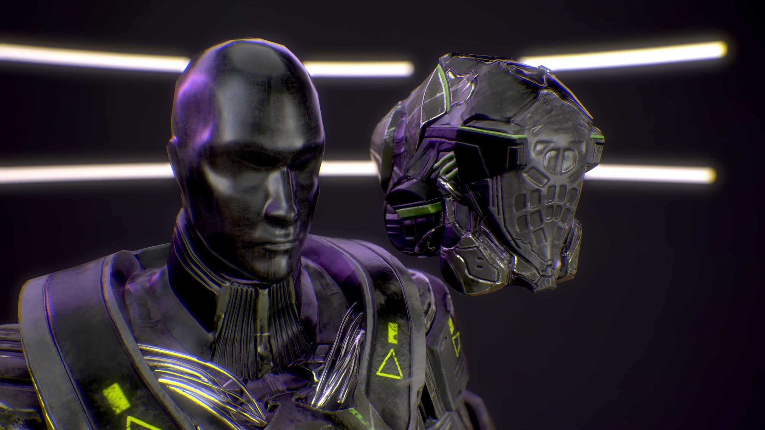 Sci-Fi Armor 3 Low-poly 3D model_19