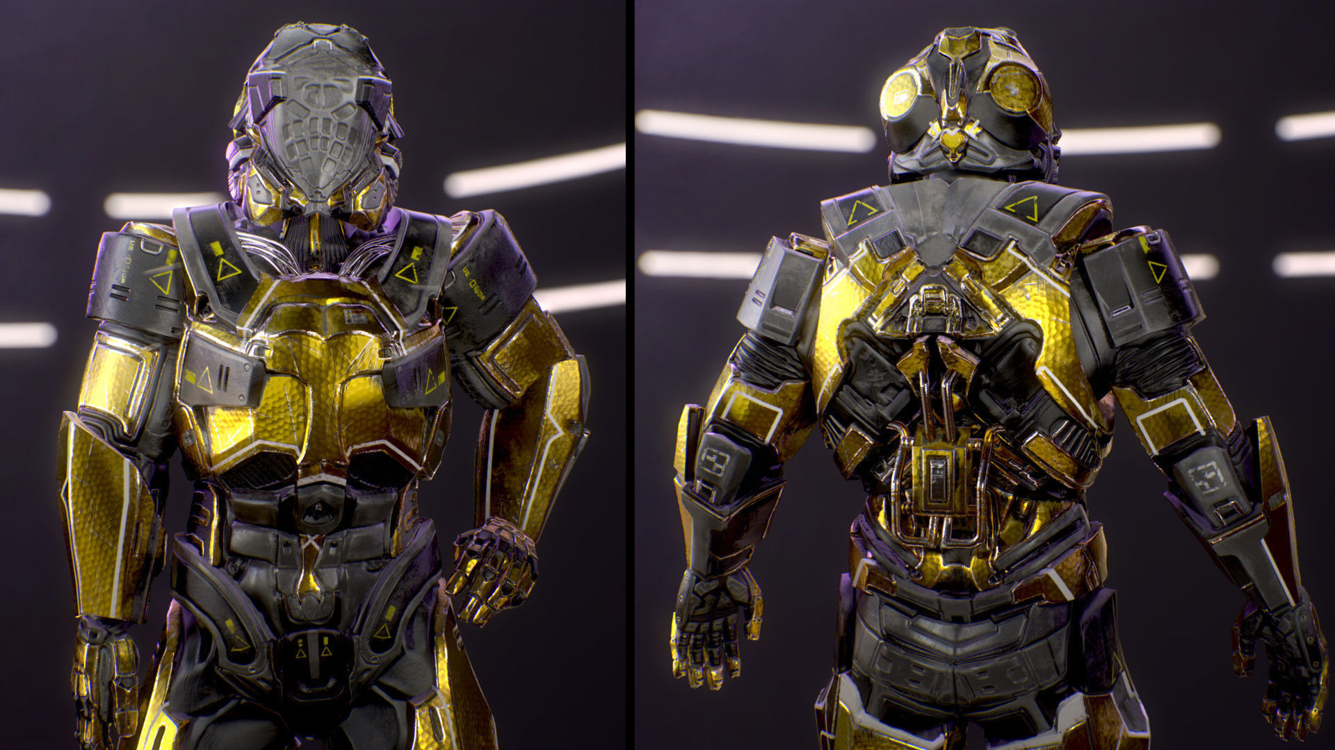 Sci-Fi Armor 3 Low-poly 3D model_4
