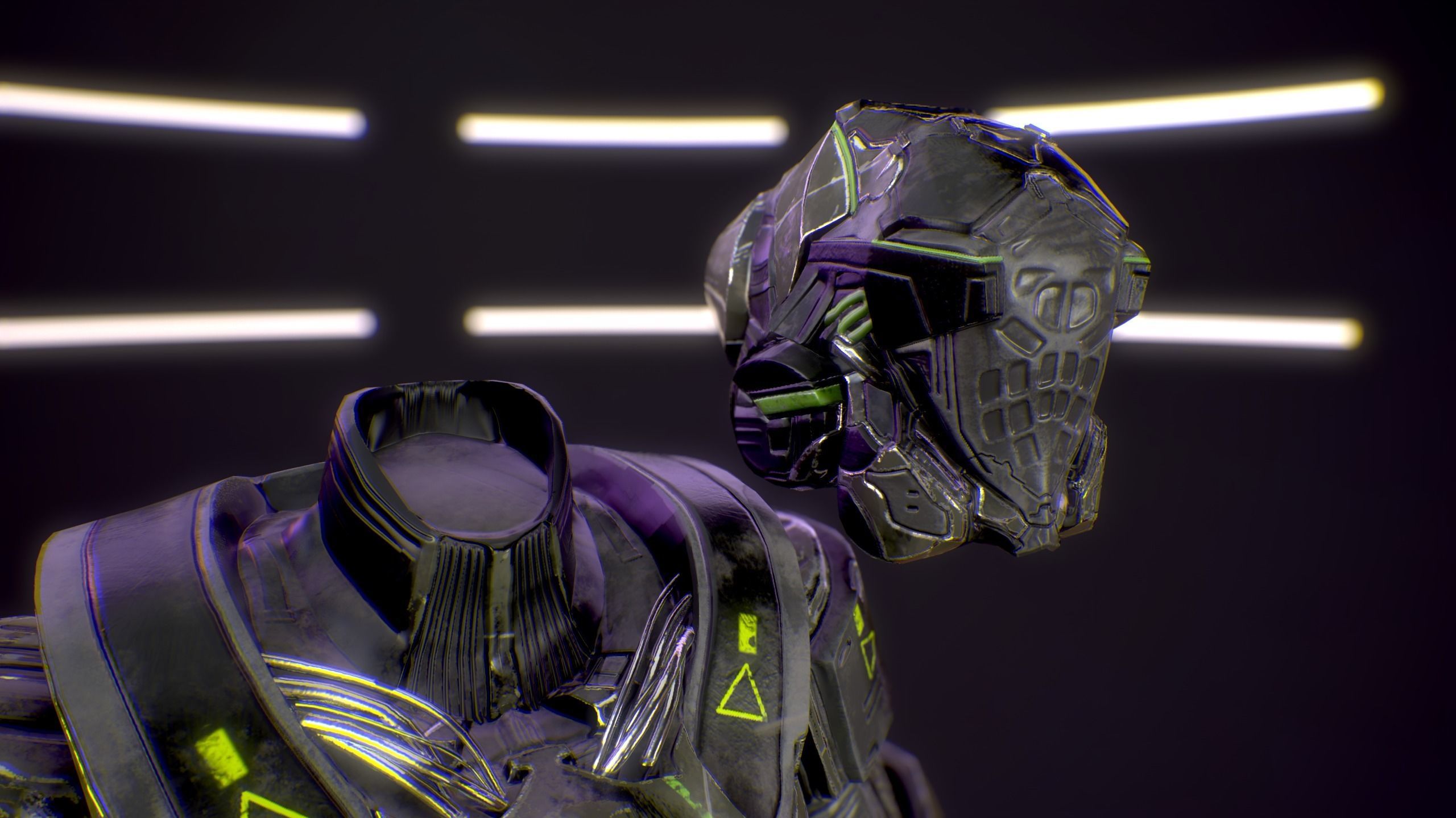 Sci-Fi Armor 3 Low-poly 3D model_18
