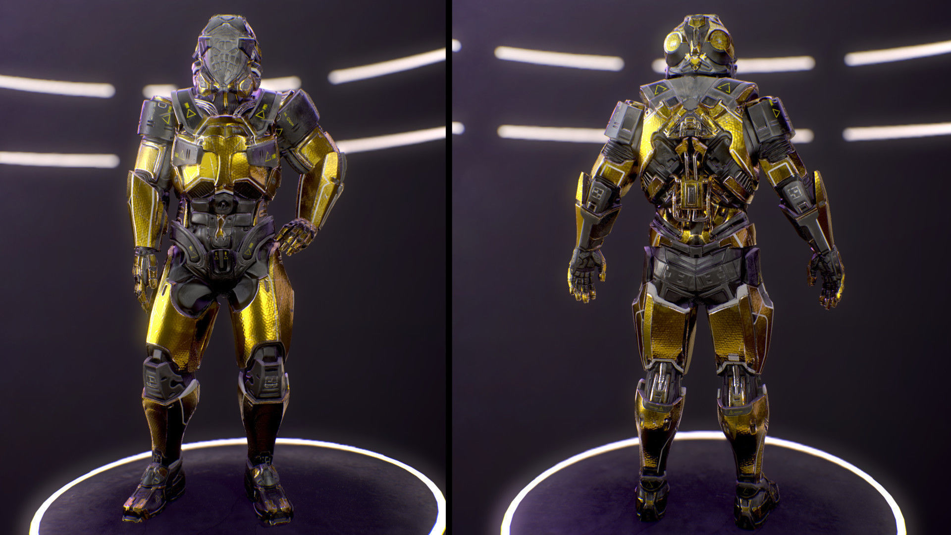 Sci-Fi Armor 3 Low-poly 3D model_7