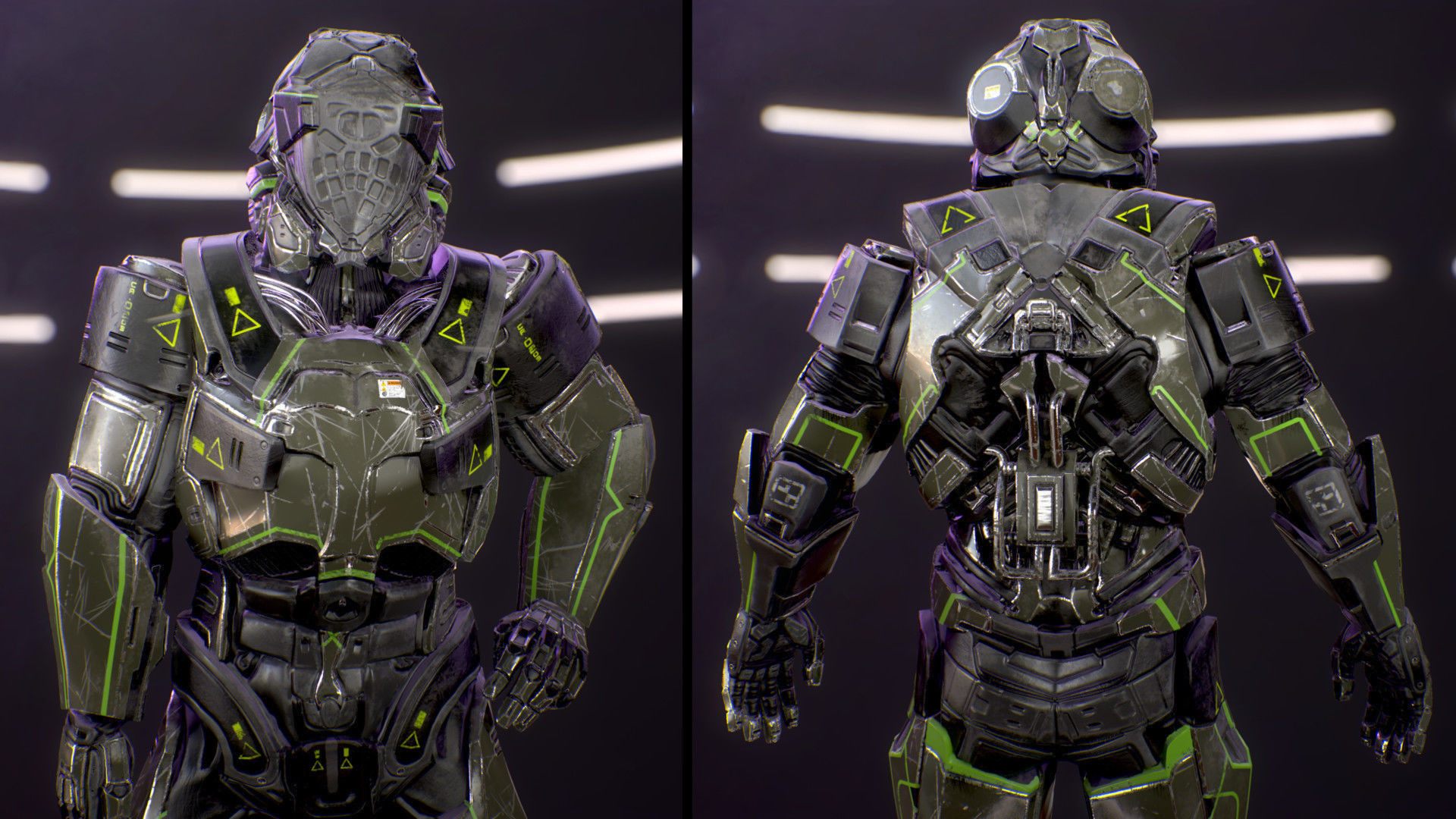 Sci-Fi Armor 3 Low-poly 3D model_5