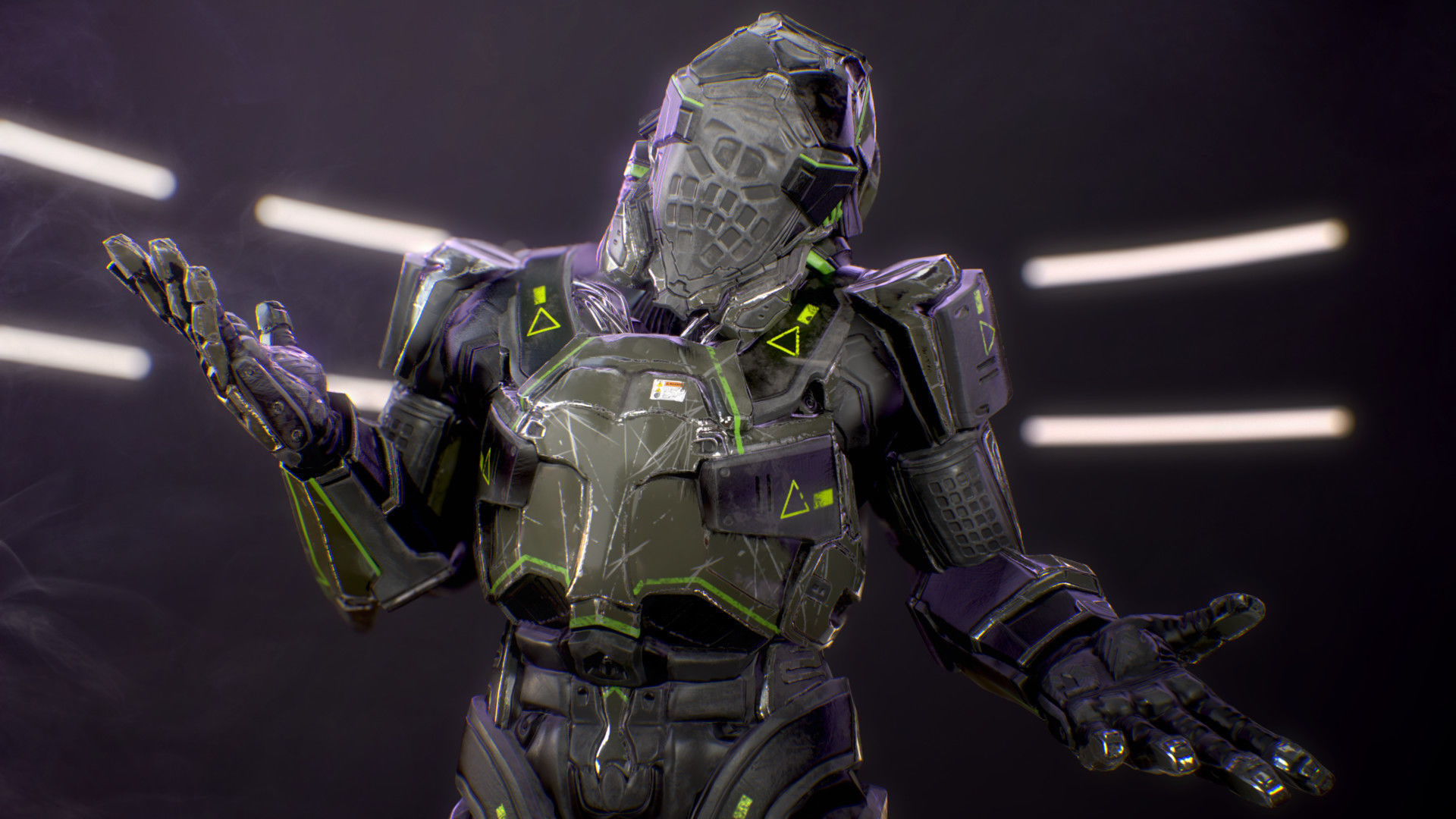 Sci-Fi Armor 3 Low-poly 3D model_13