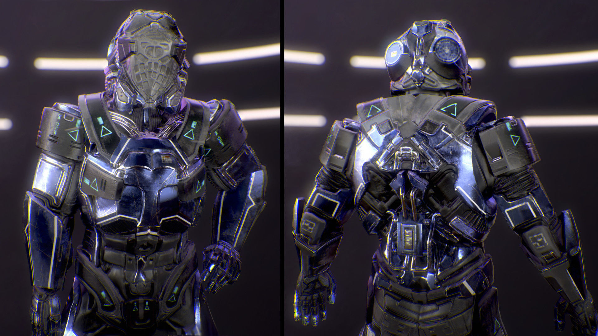 Sci-Fi Armor 3 Low-poly 3D model_6