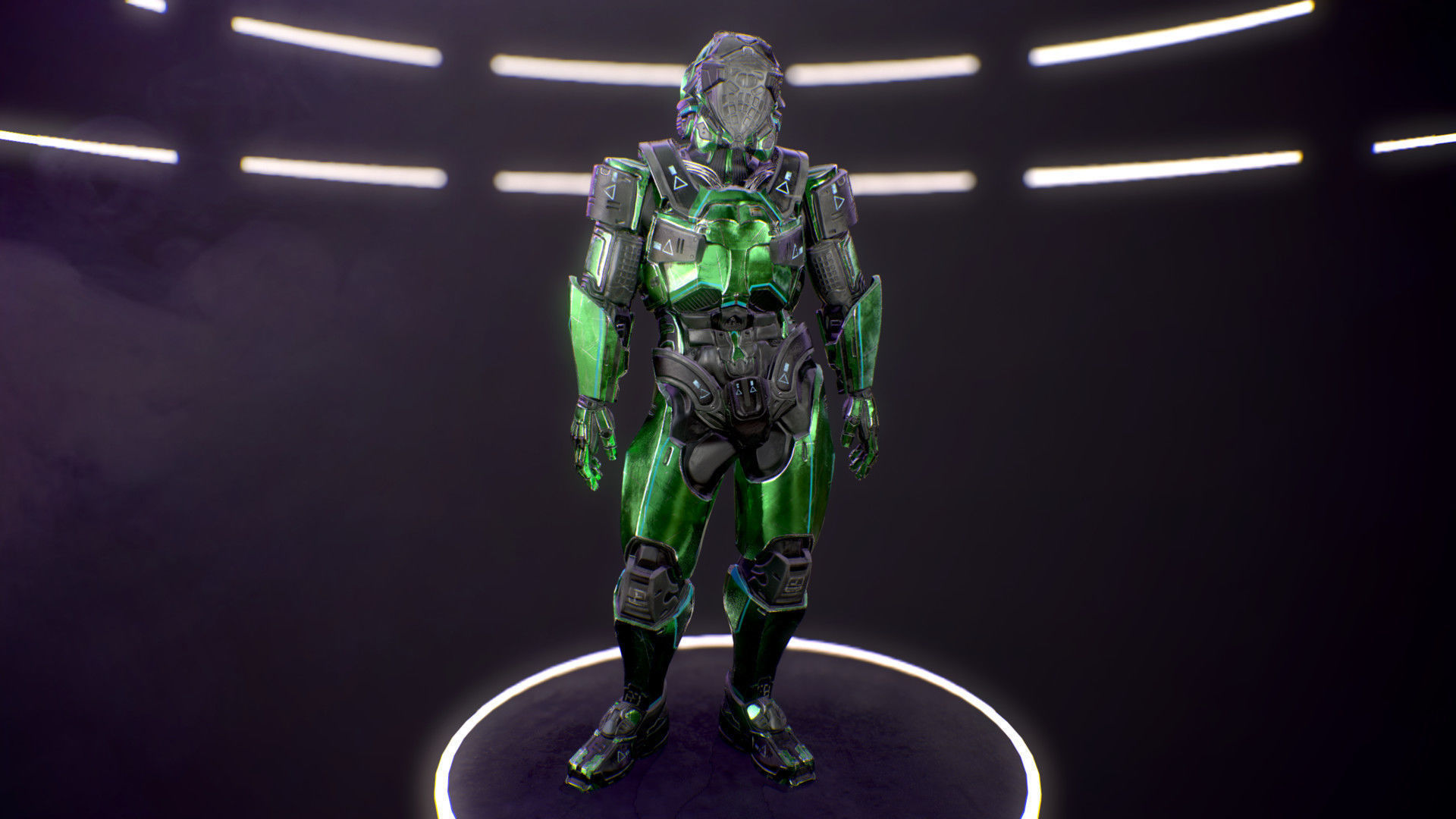 Sci-Fi Armor 3 Low-poly 3D model_12