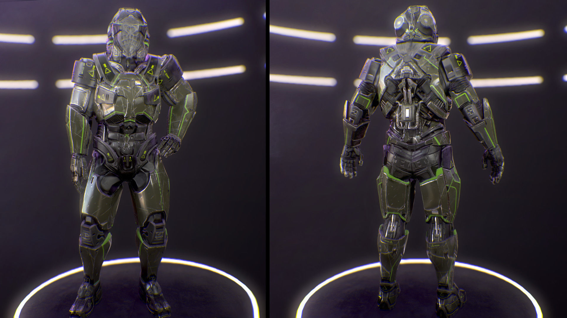 Sci-Fi Armor 3 Low-poly 3D model_15