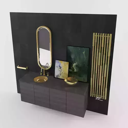 Gold bathroom set 