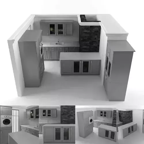 Gray classic kitchen