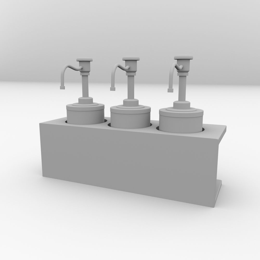 Condiment Dispenser v2 3D model_3