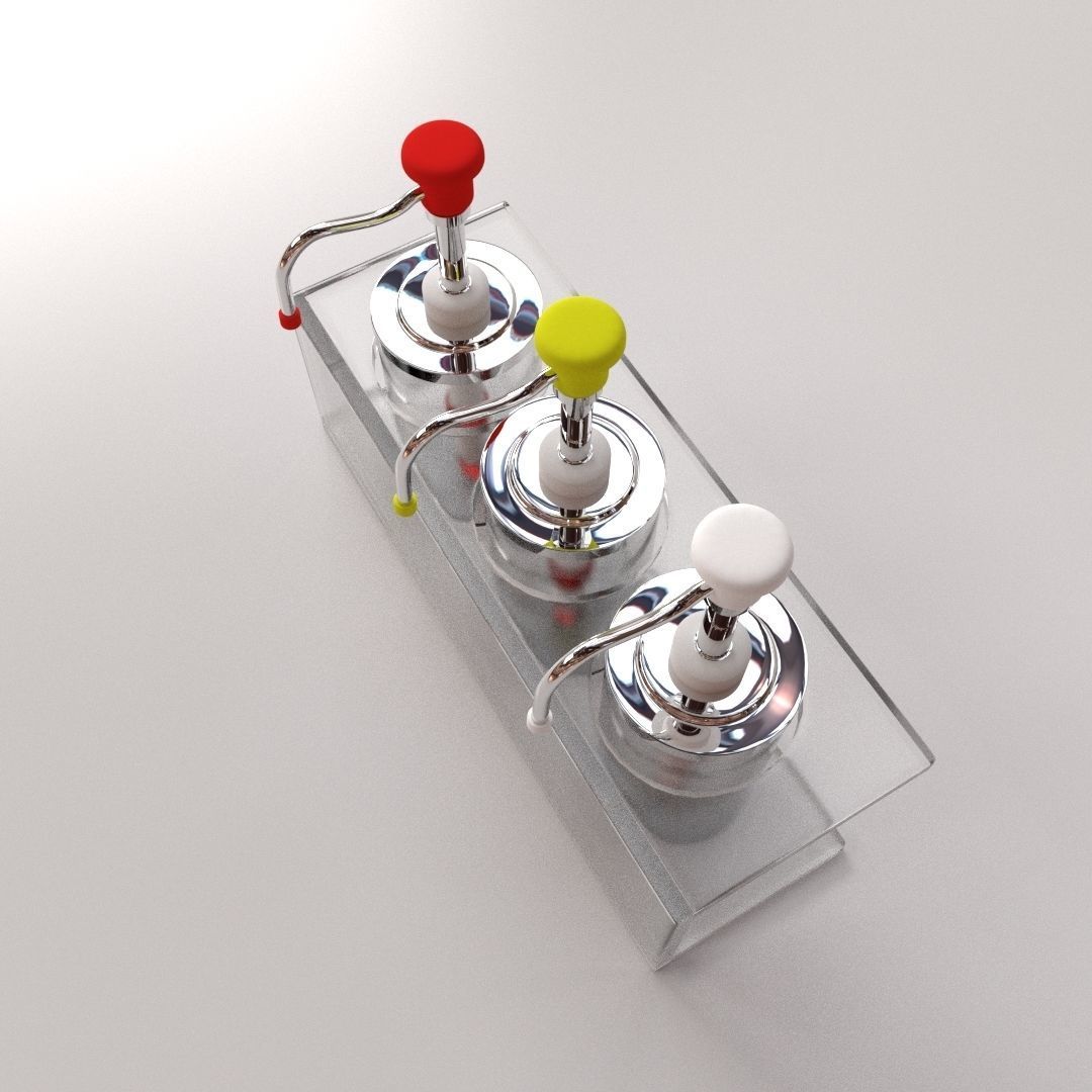 Condiment Dispenser v2 3D model_1