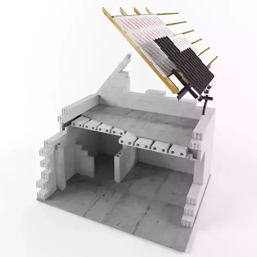 Building construction 3D model