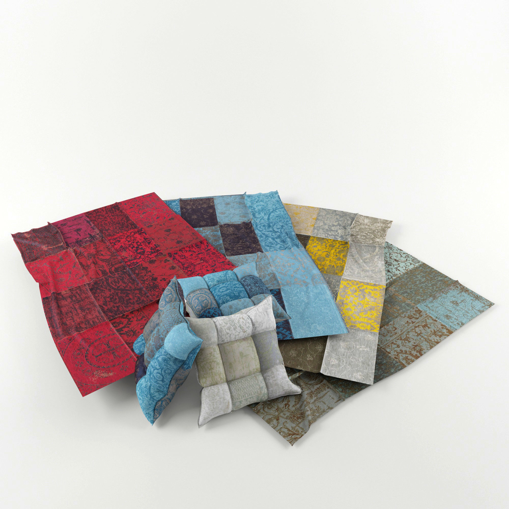 Indie Patchwork collection 3D model_2