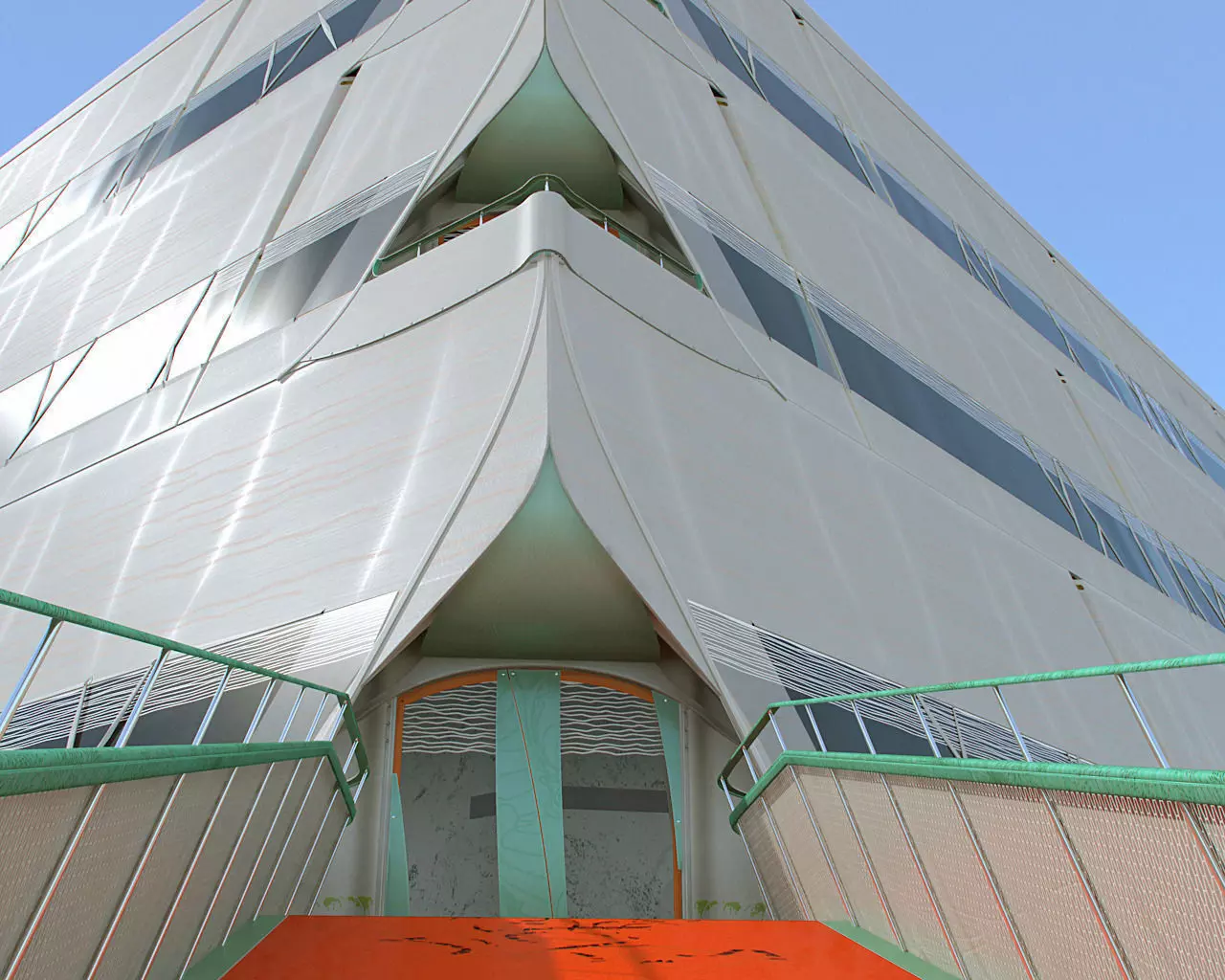 Ziggurat building 3D model