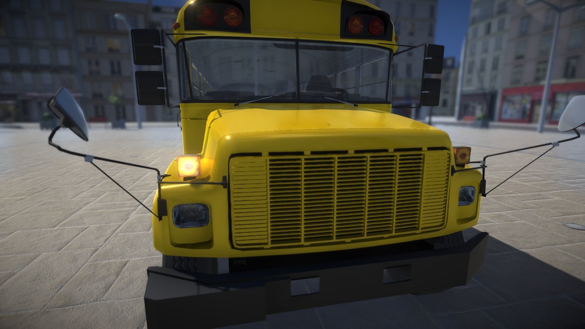 School Bus with LOD Low-poly 3D model_10