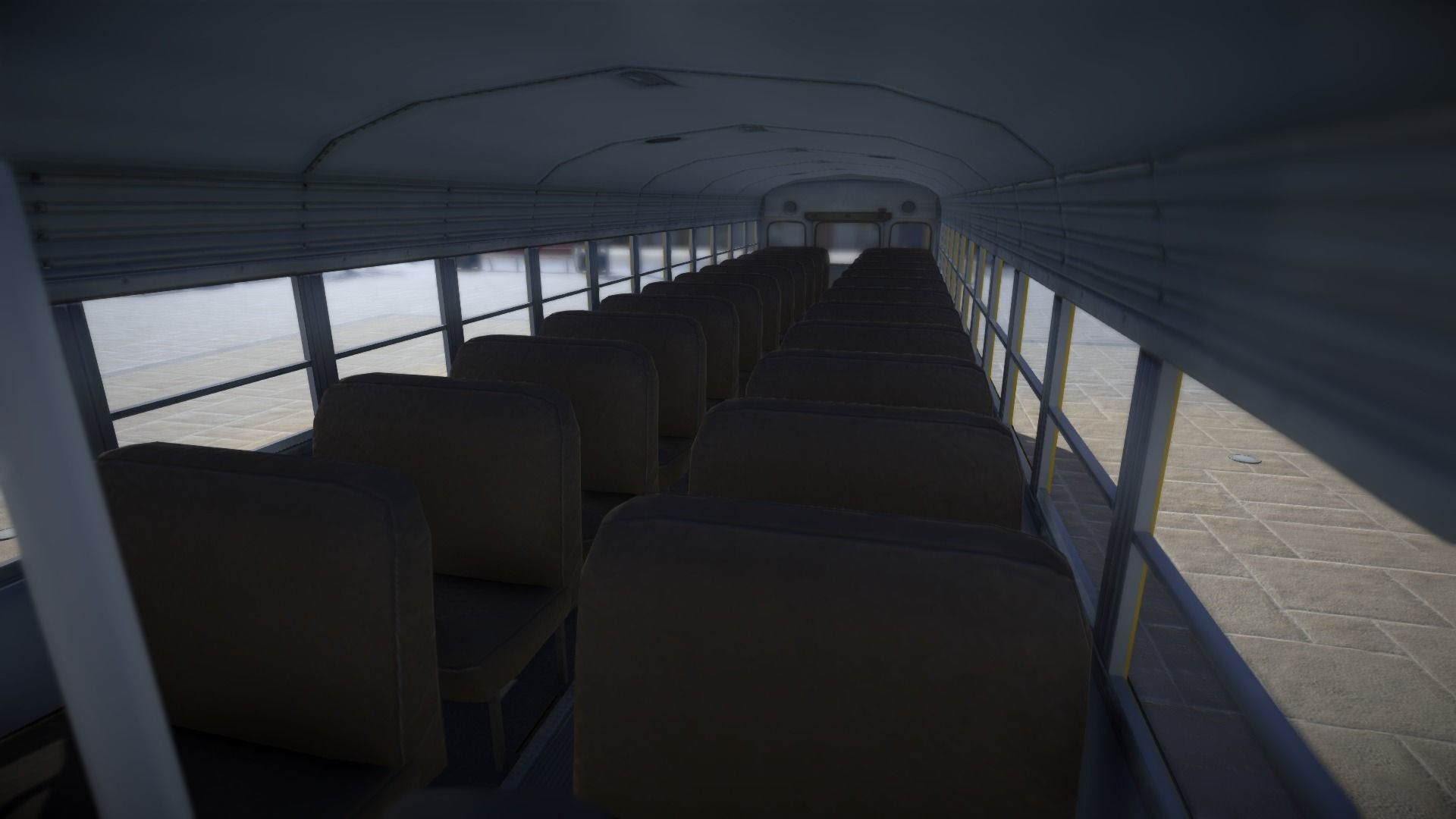 School Bus with LOD Low-poly 3D model_6