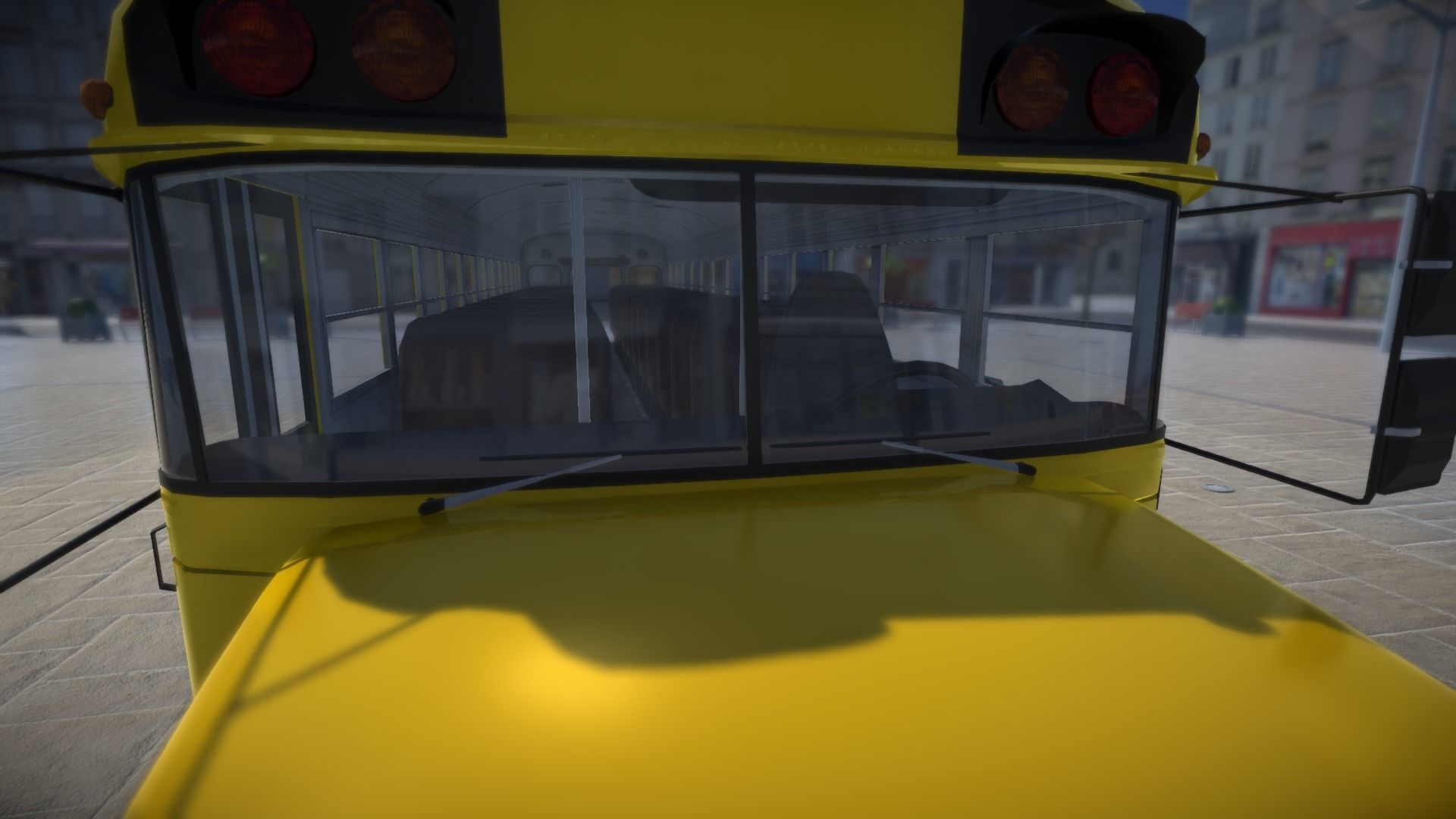 School Bus with LOD Low-poly 3D model_13